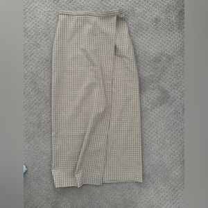 Plaid wrap skirt